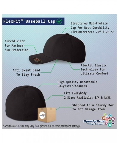 Flexfit Hats for Men & Women Machinist Polyester Dad Hat Baseball Cap Black Personalized Text Here $17.48 Baseball Caps