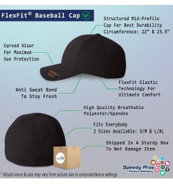 Flexfit Hats for Men & Women Machinist Polyester Dad Hat Baseball Cap Black Personalized Text Here $17.48 Baseball Caps