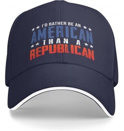 I'd Rather Be an American Than A Democrat hat Anti Liberal Trump 2024 hat Fuck Joe Biden Hat Adjustable Funny Fashion Cap Nav...