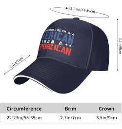 I'd Rather Be an American Than A Democrat hat Anti Liberal Trump 2024 hat Fuck Joe Biden Hat Adjustable Funny Fashion Cap Nav...