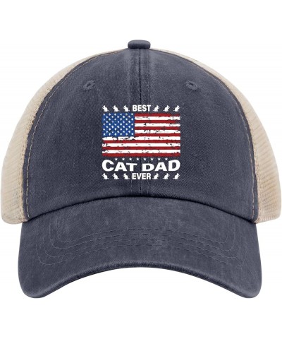 Best Cat dad Ever Golf hat Mens Running hat AllBlack Black hat Women Gifts for Men Baseball Cap Purplish Blue04 $10.12 Sun Hats