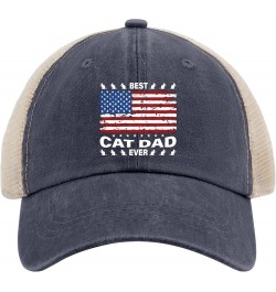 Best Cat dad Ever Golf hat Mens Running hat AllBlack Black hat Women Gifts for Men Baseball Cap Purplish Blue04 $10.12 Sun Hats