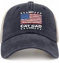 Best Cat dad Ever Golf hat Mens Running hat AllBlack Black hat Women Gifts for Men Baseball Cap Purplish Blue04 $10.12 Sun Hats