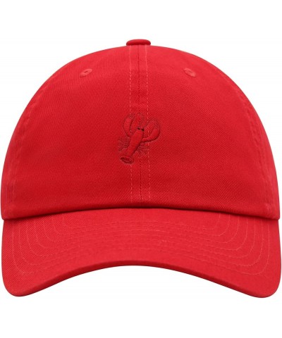 Lobster Premium Dad Hat Embroidered Baseball Cap Seafood Red $11.24 Baseball Caps