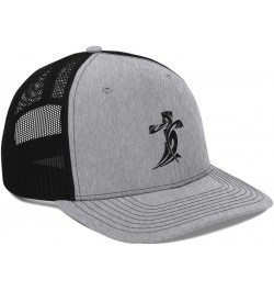 Cross Design Trucker Cap Heather Grey / Black $13.18 Baseball Caps