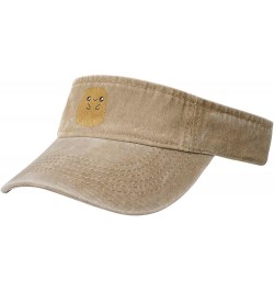 Cute Chicken Nugget Sun Visor Hats Cotton Caps Beach Leisure Empty Top Baseball Cap for Men Women Natural $17.55 Sun Hats