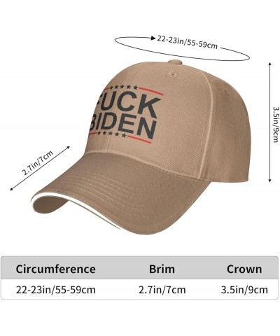 Hat Fuck Biden Baseball Cap Men Funny Ponytail Hat Gift Trucker Hat Women Sun Hat Dad Cap Fishing hat Black Natural $11.74 Ba...