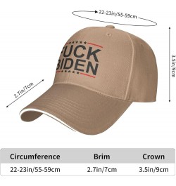 Hat Fuck Biden Baseball Cap Men Funny Ponytail Hat Gift Trucker Hat Women Sun Hat Dad Cap Fishing hat Black Natural $11.74 Ba...