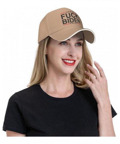 Hat Fuck Biden Baseball Cap Men Funny Ponytail Hat Gift Trucker Hat Women Sun Hat Dad Cap Fishing hat Black Natural $11.74 Ba...