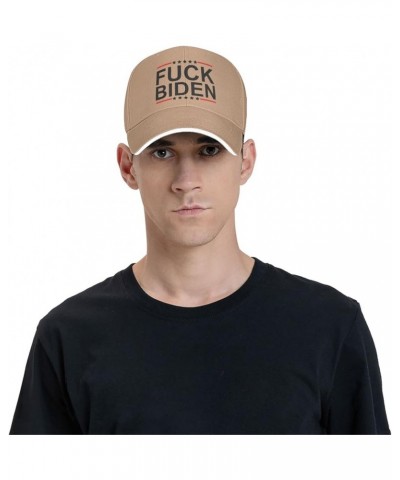 Hat Fuck Biden Baseball Cap Men Funny Ponytail Hat Gift Trucker Hat Women Sun Hat Dad Cap Fishing hat Black Natural $11.74 Ba...