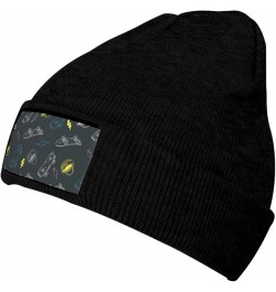 Graffiti Skateboard Print Knitted Hat Warm Hat Unisex Beanie Hat,Elastic Brimless Cap Hat Christmas,Birthdays Black $11.22 Sk...