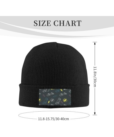 Graffiti Skateboard Print Knitted Hat Warm Hat Unisex Beanie Hat,Elastic Brimless Cap Hat Christmas,Birthdays Black $11.22 Sk...