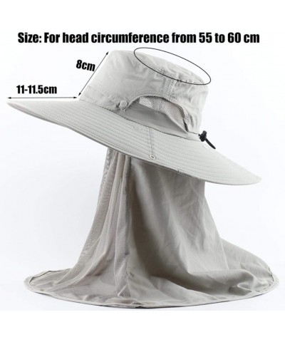 Summer Unisex-Adult Outdoor Visor Cap Wide Brim Sun Hat Waterproof and Resistant Adjustable Breathable Foldable Mens Fisherma...