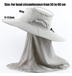 Summer Unisex-Adult Outdoor Visor Cap Wide Brim Sun Hat Waterproof and Resistant Adjustable Breathable Foldable Mens Fisherma...