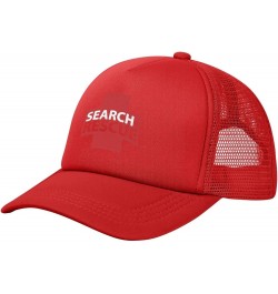 Search Rescue Baseball Cap Canvas Mesh-Back Cap Red $17.17 Baseball Caps