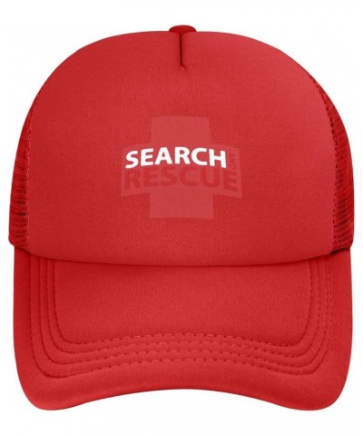 Search Rescue Baseball Cap Canvas Mesh-Back Cap Red $17.17 Baseball Caps