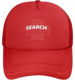 Search Rescue Baseball Cap Canvas Mesh-Back Cap Red $17.17 Baseball Caps