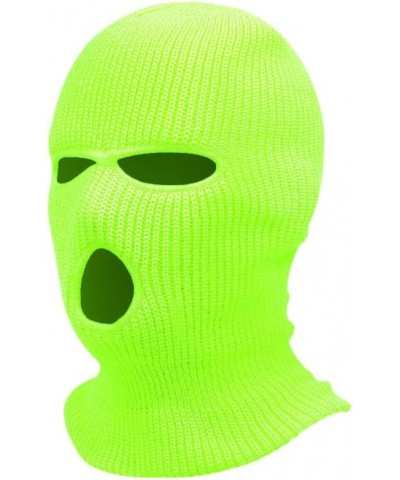 2pcs 3-Hole Knitted Full Face Cover Ski Cover for Outdoor Sports, Winter Warm Balaclava Cap Halloween Party Beanies Hat Yello...