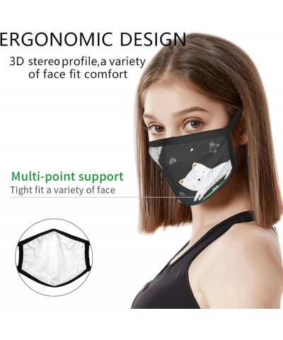 Men Women Face Mask 3 Pcs Balaclavas Soft Mouth Cover for Hiking Running Skiing Pattern (701) $9.00 Balaclavas