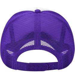 University of Delaware Logo Trucker Hats for Both Men and Women - Mesh Baseball Snapback Hats Purple $12.59 Baseball Caps