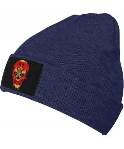 Creative Montenegro Patriot Skull National Flag Beanie Hat for Men Women Knit Skull Cap Warm Hats Black Knitted Caps Navy Blu...