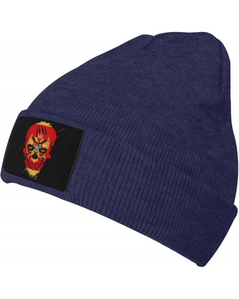 Creative Montenegro Patriot Skull National Flag Beanie Hat for Men Women Knit Skull Cap Warm Hats Black Knitted Caps Navy Blu...