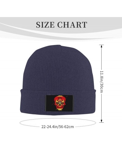 Creative Montenegro Patriot Skull National Flag Beanie Hat for Men Women Knit Skull Cap Warm Hats Black Knitted Caps Navy Blu...