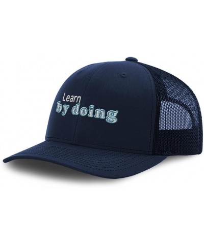 Trucker Hat Baseball Cap Learn by Doing Style B Cotton Dad Hats for Men & Women Navy $15.95 Baseball Caps