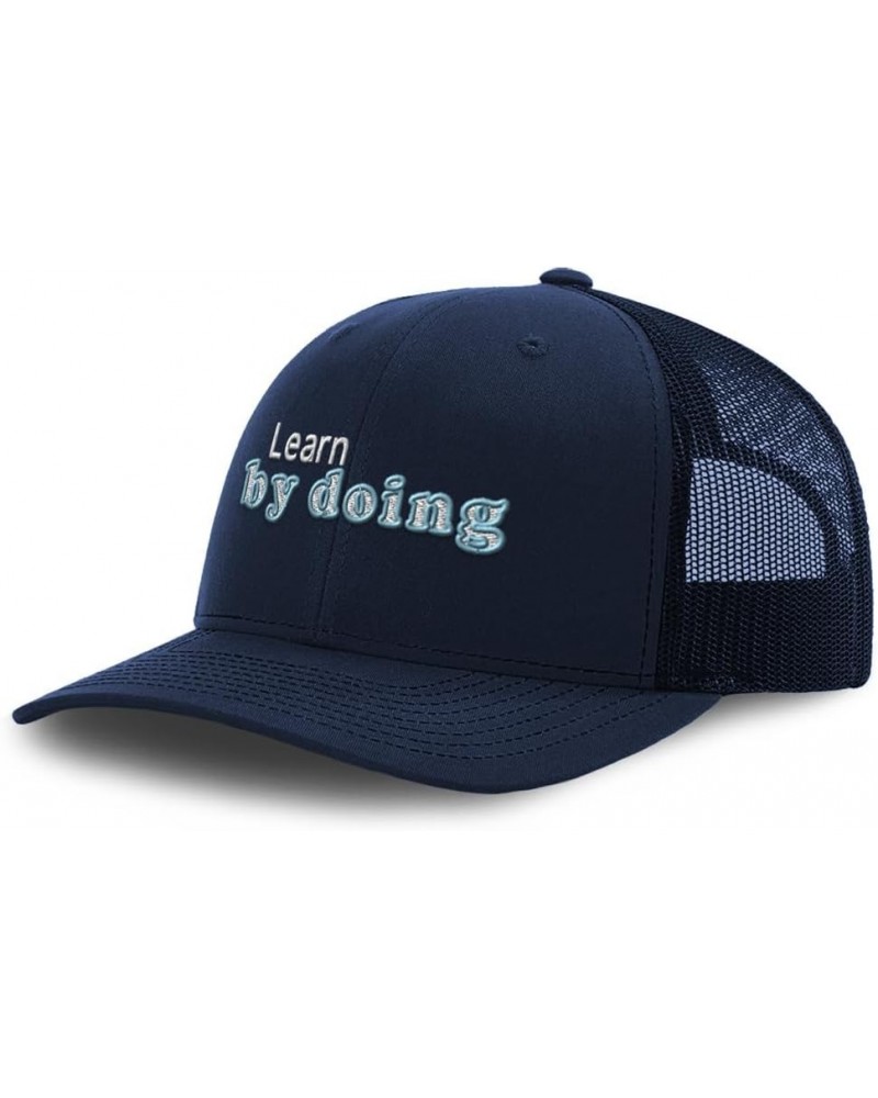 Trucker Hat Baseball Cap Learn by Doing Style B Cotton Dad Hats for Men & Women Navy $15.95 Baseball Caps