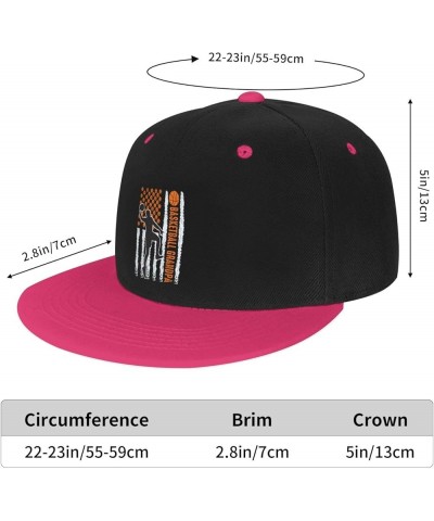 Basketball Grandpa USA Flag Baseball Cap for Men Women Snapback Hat Adjustable Flat Bill Hats Pink $12.36 Baseball Caps