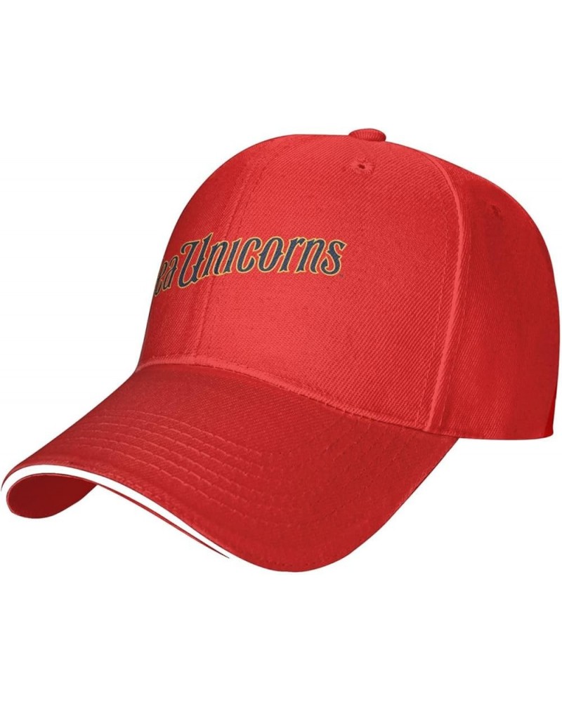 Norwich Sea Unicorns University Unisex Classic Hat Adjustable Fashion Casquette for Men Women Red $8.42 Baseball Caps