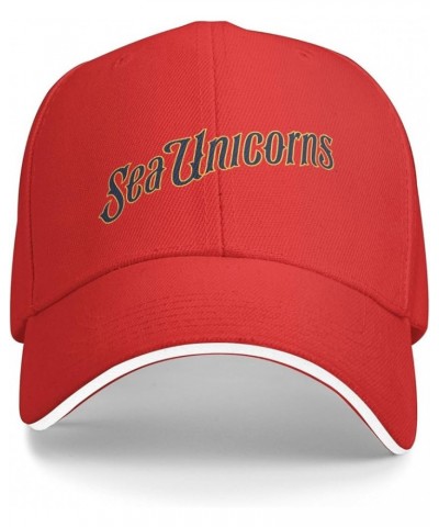 Norwich Sea Unicorns University Unisex Classic Hat Adjustable Fashion Casquette for Men Women Red $8.42 Baseball Caps