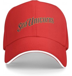 Norwich Sea Unicorns University Unisex Classic Hat Adjustable Fashion Casquette for Men Women Red $8.42 Baseball Caps