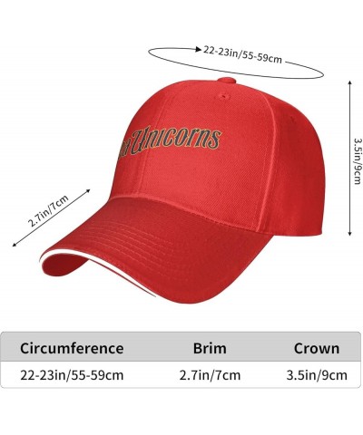 Norwich Sea Unicorns University Unisex Classic Hat Adjustable Fashion Casquette for Men Women Red $8.42 Baseball Caps