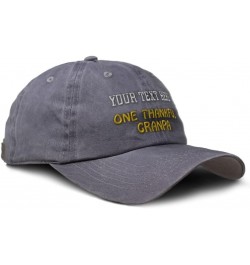 Custom Soft Washed Baseball Cap 1 Thankful Granpa Blessed Family E Cotton Grey Personalized Text Here $15.11 Baseball Caps