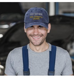 Custom Soft Washed Baseball Cap 1 Thankful Granpa Blessed Family E Cotton Grey Personalized Text Here $15.11 Baseball Caps