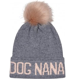 Dog Mom Dog Dad Knit Hat Beanie Touqe Proud Dog Nana Gray Pink $11.95 Skullies & Beanies