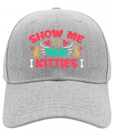 Baseball Cap Show Me Your Kitties Dad Caps for Men Graphic Mesh Snapbacks for Gift Pale $9.93 Baseball Caps