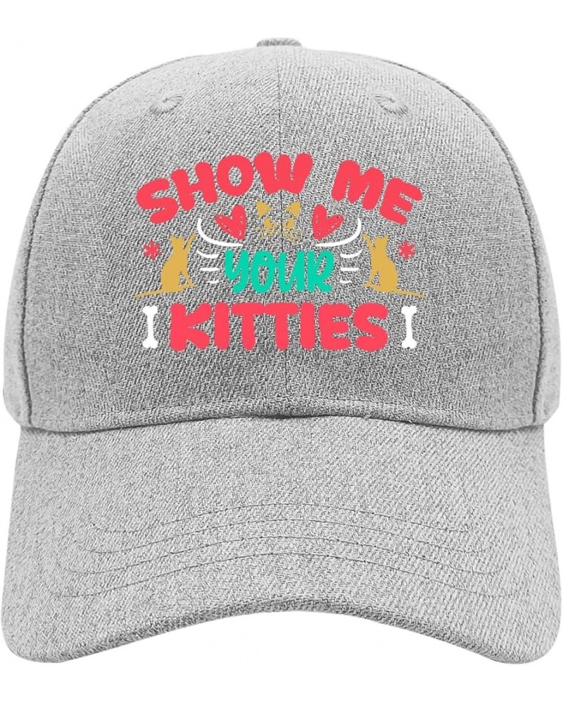 Baseball Cap Show Me Your Kitties Dad Caps for Men Graphic Mesh Snapbacks for Gift Pale $9.93 Baseball Caps