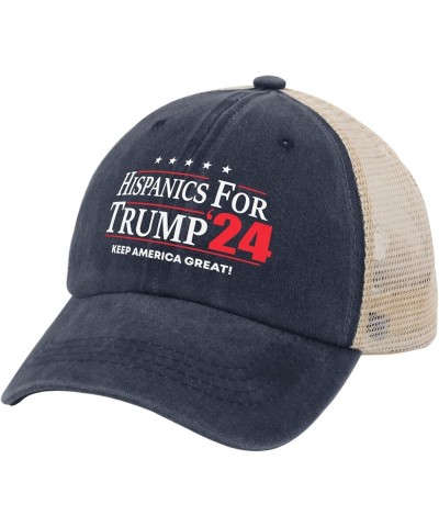 Hispanics for Trump 2024 Hats Trump Hats for Womens Mens AllBlack Cowgirl Hats Cowgirl Hats Cowboy Hat Purplish Blue01 $11.49...