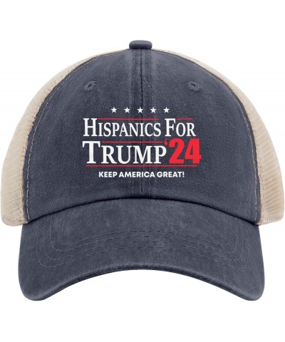 Hispanics for Trump 2024 Hats Trump Hats for Womens Mens AllBlack Cowgirl Hats Cowgirl Hats Cowboy Hat Purplish Blue01 $11.49...