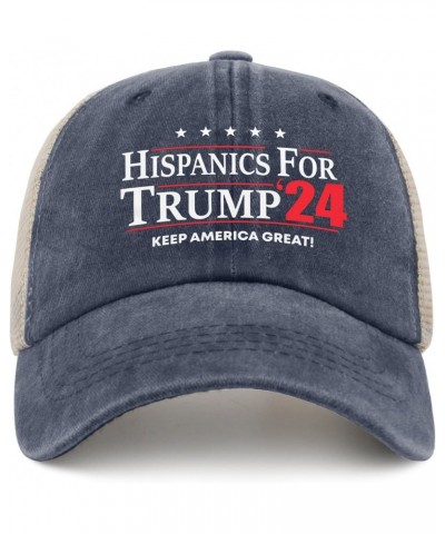 Hispanics for Trump 2024 Hats Trump Hats for Womens Mens AllBlack Cowgirl Hats Cowgirl Hats Cowboy Hat Purplish Blue01 $11.49...