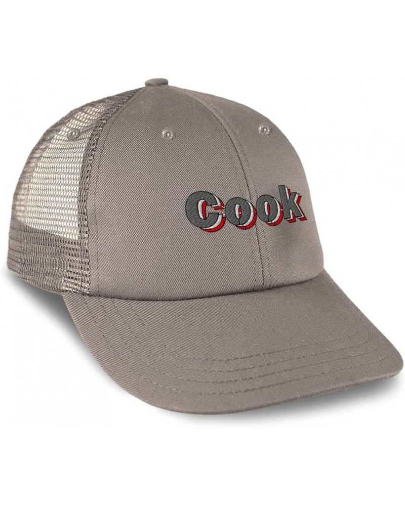 Custom Custom Trucker Hat Baseball Cap Cook Style A Chef Cotton Cooking Dad Hats for Men & Women Grey Design Only $12.30 Base...