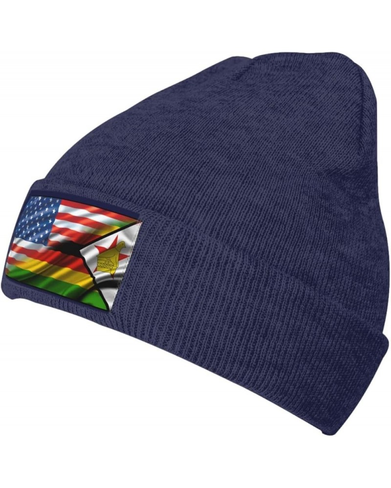 Beanie Hat Stretchy Hat Soft Warmth Knit Hat Cap for Men & Women Unisex Navy Blue $12.52 Skullies & Beanies