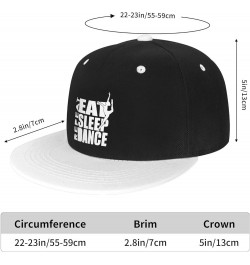 Adjustable Snapback Hat for Men Women, Eat Sleep Dance Repeat Unisex Hip Hop Baseball Cap Trucker Dad Hats White $10.72 Baseb...