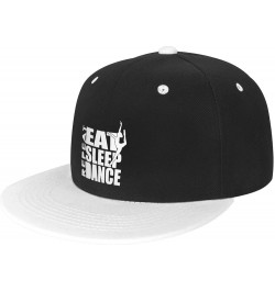 Adjustable Snapback Hat for Men Women, Eat Sleep Dance Repeat Unisex Hip Hop Baseball Cap Trucker Dad Hats White $10.72 Baseb...