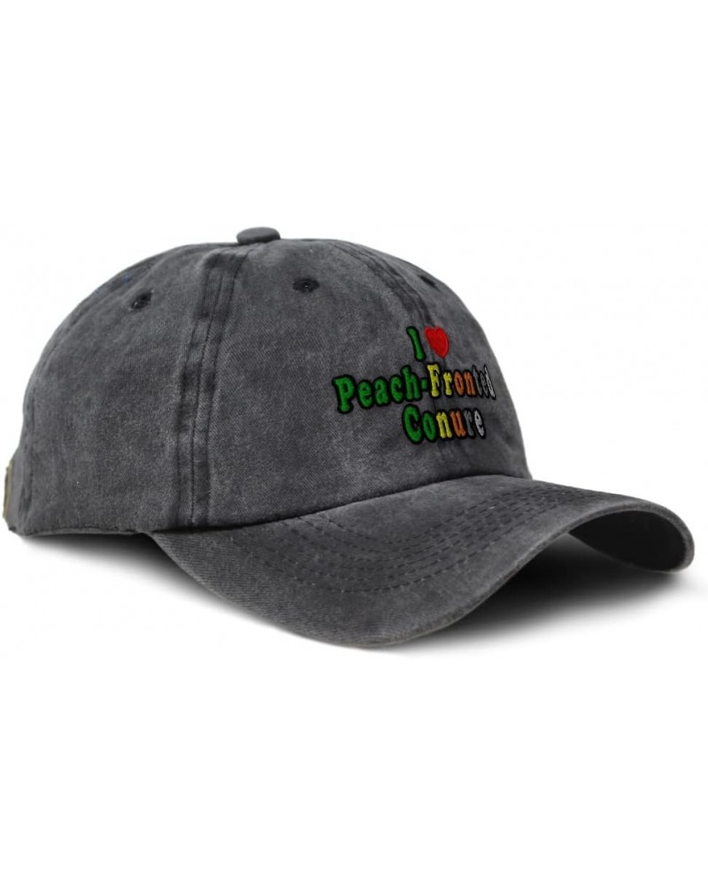 Soft Washed Baseball Cap I Love Peach-Fronted Conure Birds Cotton Dad Hats for Men & Women Black Design Only $17.39 Baseball ...