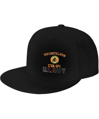 USS Constellation Cva-64 Unisex Baseball Cap Sandwich Caps Jeans Caps Adjustable Baseball Cap Black $14.82 Baseball Caps