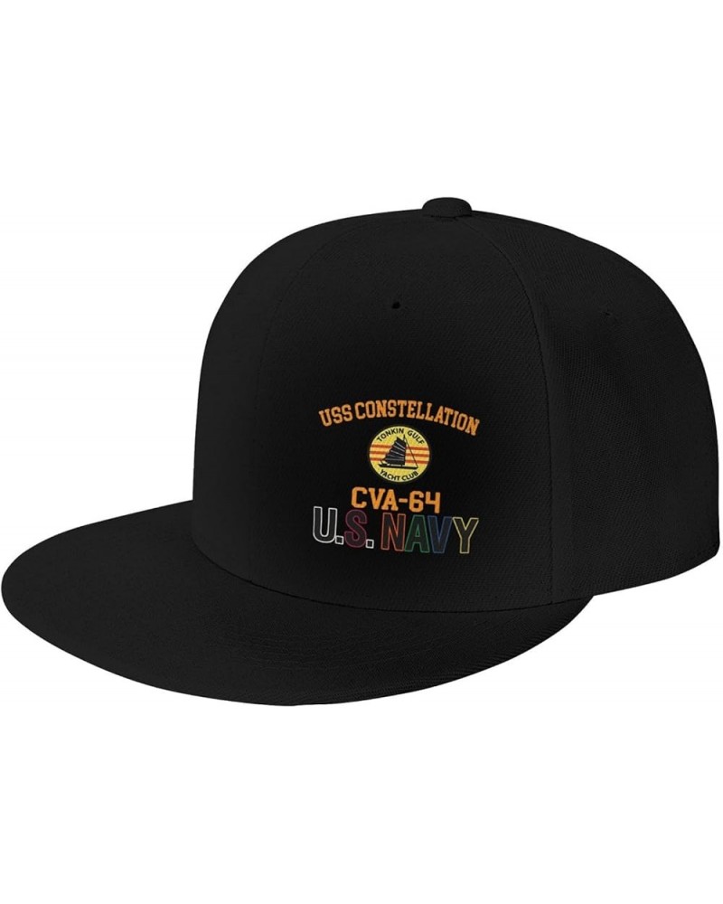 USS Constellation Cva-64 Unisex Baseball Cap Sandwich Caps Jeans Caps Adjustable Baseball Cap Black $14.82 Baseball Caps