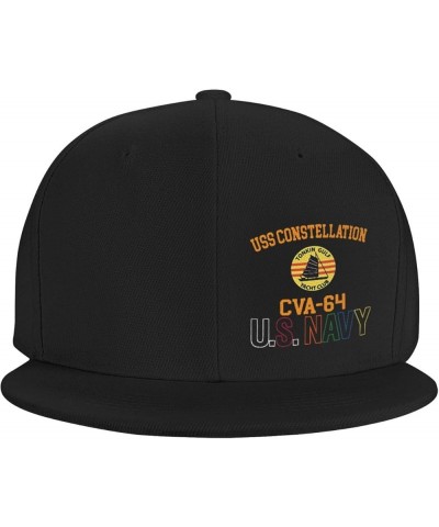 USS Constellation Cva-64 Unisex Baseball Cap Sandwich Caps Jeans Caps Adjustable Baseball Cap Black $14.82 Baseball Caps